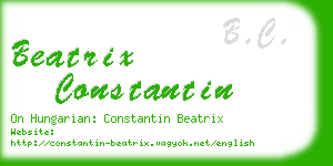 beatrix constantin business card